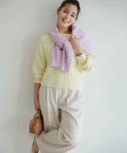 Красивые брюки из саржи для создания фигуристой фигуры Suite L, цвет Ivory [002]