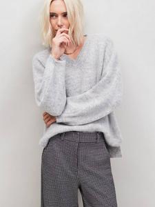 Вязаный свитер с V-образным вырезом Ro&Zo, Grey