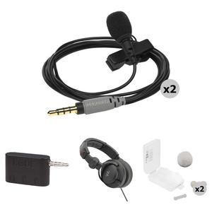 Комплект для интервьюирования RODE smartLav+ для двух человек с петличкой для использования на открытом воздухе с мобильными устройствами (белый)