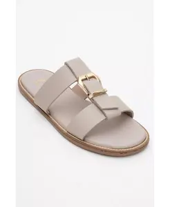 Женские сандалии Sveta с кожаными пряжками Forever & Always Shoes, загар/бежевый