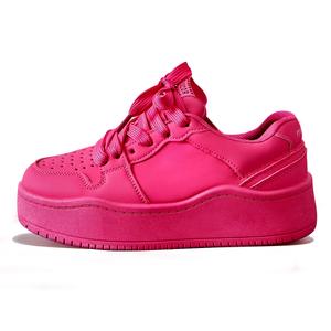 Puffy Обувь для увеличения роста Дышащие Лоу-топы Скейтбордские Женские Medd, Розово-красный