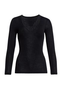 Майка с длинными рукавами и содержанием шерсти. -Con-Ta-, черный