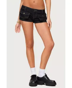 Женские эластичные джинсовые шорты Cavella Micro Edikted, синий