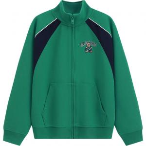 Детский свитшот с воротником стойкой GAP, зеленый