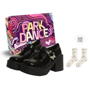 PARK DANCE Туфли Мэри Джейн на массивном каблуке женские - 969 черные (коробка+подарочные носки), цвет 969 Black (Box+Gift Socks)
