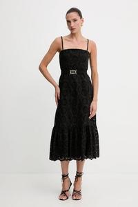 Хлопковое платье Twinset, черный