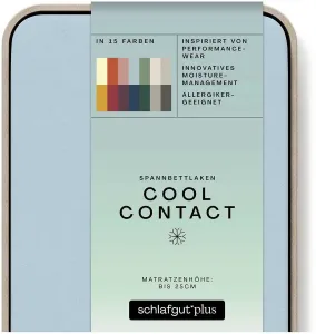 Простыня Schlafgut "Cool Contact", 100% гребённая микрофибра 140-160х200 см, 1 шт., синий