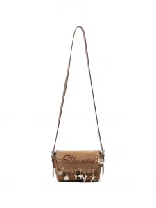Сумка на плечо с декоративным элементом-брелоком Blumarine, бежевый