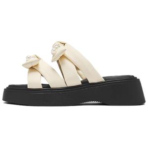 Тапочки-слайды 5 см женские AGSDON, Beige