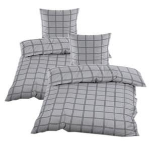 Постельное белье из сирсакера 4 шт. 135х200 на молнии - микрофибра в клетку Casa Colori