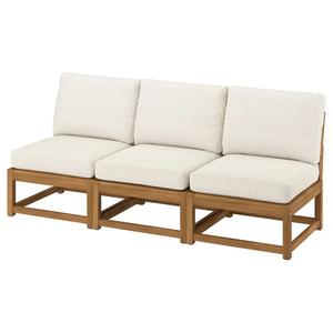 3-местный модульный диван NÄMMARÖ IKEA, цвет outdoor light brown stained/frösön/duvholmen beige