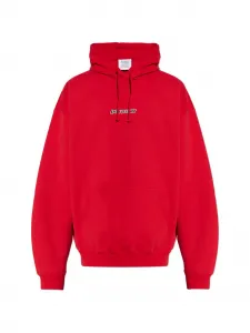 Худи с длинными рукавами и кулиской Vetements, красный