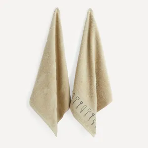 Набор из 2 махровых хлопчатобумажных салфеток Carve El Corte Inglés, крот