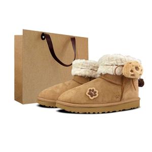 UGG Классические мини термо сапоги-ботфорты женские brown