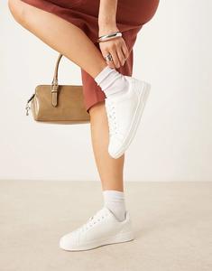 Кроссовки ASOS DESIGN Delta со шнуровкой белого цвета
