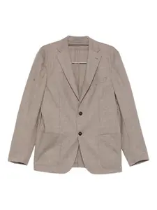 Пиджак с лацканами и карманами Corneliani, коричневый