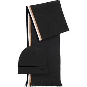 Шарф BOSS Set Henzo 10274333, черный