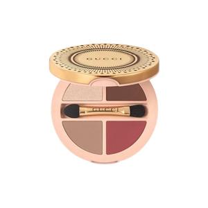 Многофункциональная палетка для макияжа: тени для век, румяна и помада в тройном комбо, легко растушевывается, естественный эффект GUCCI, summerina коричневый summerina коричневый 6.1g