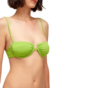 Топ бикини Sundek Ava bra with adjustable lace, зеленый