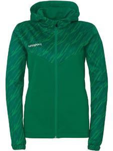 Женская тренировочная куртка Progressive 28 Multi Hood, цвет: зеленый uhlsport