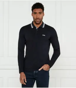 Поло Плиси regular fit Boss Green, темно-синий