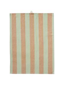 IB Laursen Кухонное полотенце LINUS, широкие полосы, светло-зеленый, светло-коричневый