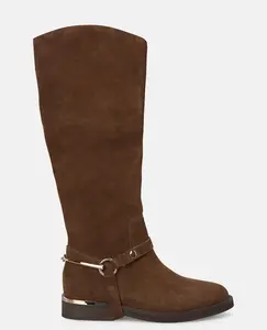 Женские плоские ботинки с металлической отделкой и застежкой-молнией Alma en Pena, песочный