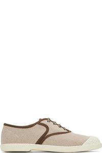 Кроссовки из парусины «Bay By Bay» в цвете «Off-White & Brown» Valentino Garavani