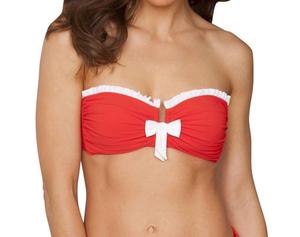 Черный бандо-топ бикини с завязками в горошек Poppy Profile by Gottex