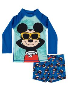 Купальник Disney Mickey Mouse с защитой от ультрафиолета 50, рубашка с длинными рукавами, синий цвет MICKEY