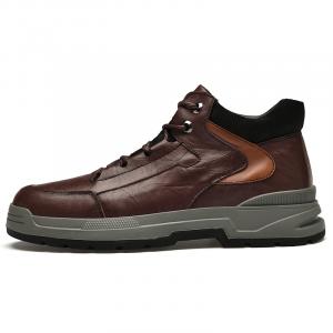 LAORENTOU Мужские повседневные кроссовки Mid Top коричневые, цвет Brown