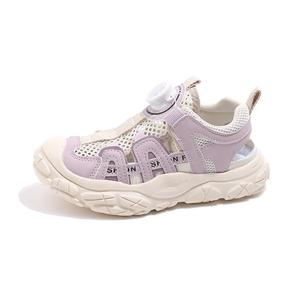 Детские сандалии с противоскользящей подошвой, износостойкие, дышащие, с защитой от ударов ZIJIAN, фиолетовый