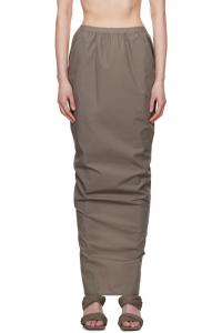 Голливудская мягкая плиссированная юбка миди Maxi Rick Owens, цвет dust