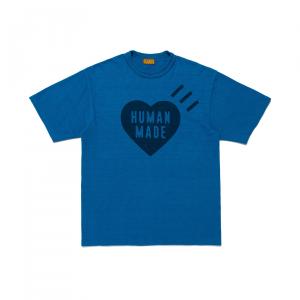 Футболка Cotton с принтом в виде сердца HUMAN MADE, синий