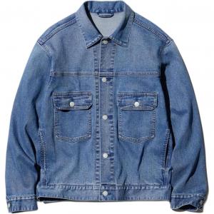 UNIQLO Джинсовая куртка мужская голубая Lake Blue, Lake Blue