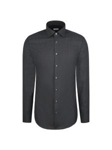 Рубашка делового кроя Slim Fit SEIDENSTICKER Schwarze Rose, Mottled Grey