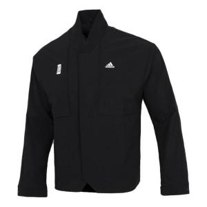 Куртка adidas Splicing Solid Color Athleisure Casual Sports Jacket Black, черный