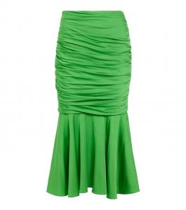 Юбка миди со сборками Stella McCartney, Bright Green