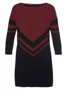 Laura Scott Длинный свитер черного и темно-красного цвета