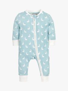 Комбинезон на молнии с принтом Little Tailor Baby Hare, синий