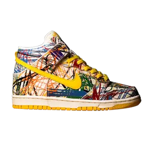 Кроссовки Nike Dunk Hi Premium QS GS 'Scribble', белый