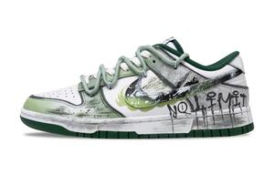 Nike Кроссовки для скейтбординга Dunk Dreamy Drawing, теплые, противоскользящие, легкие, дышащие, с низким верхом, унисекс, зеленые