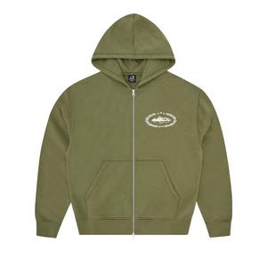 Худи Corteiz CRTZ Superior Royale Zip Hoodie, Olive
