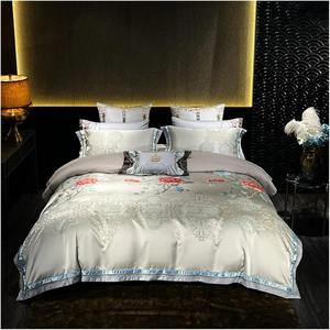 Generic Комплект постельного белья роскошный цветочный дамаск жаккард хлопковый стеганый