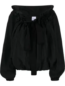 Блузка из органического хлопка с кулиской PATOU, черный