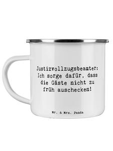 Кружка с поговоркой о сотрудниках исправительных учреждений, веселая надпись белого цвета Mr. & Mrs. Panda