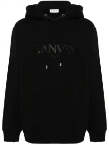 Худи с вышитым логотипом Lanvin, черный