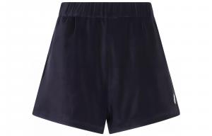 Шорты с высокой талией и логотипом Moncler, морской синий