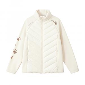 Пуховик Unisex Stand Collar утепленный пуховый рубашка-куртка HUANQIU, экрю[90% белый duck down]