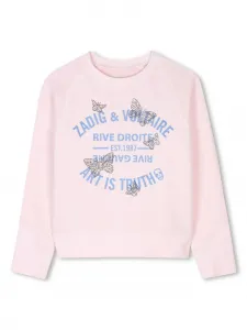 Толстовка с узором Zadig & Voltaire Kids, розовый